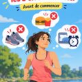 Femme courant dans un parc ensoleillé, visiblement déterminée à perdre du poids.