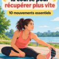 Femme s'étirant après une course en plein air, favorisant la récupération musculaire.