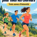 Femme courant joyeusement lors d'un entraînement fractionné 10-20-30 dans le parc