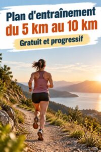 Femme en pleine course préparant son 10 km