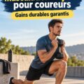 Une femme courant dans un parc, souriante et énergique, représentant un plan d’entraînement efficace sur 30 jours.