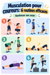 Une femme s'entraîne avec des poids dans un parc dans le cadre d'une routine de renforcement musculaire pour coureurs.